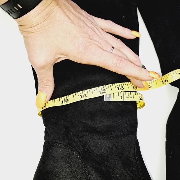 Dream Pairs Black above knee faux suede Lace Tie Back Zip Boots 8 - Picture 8 of 16